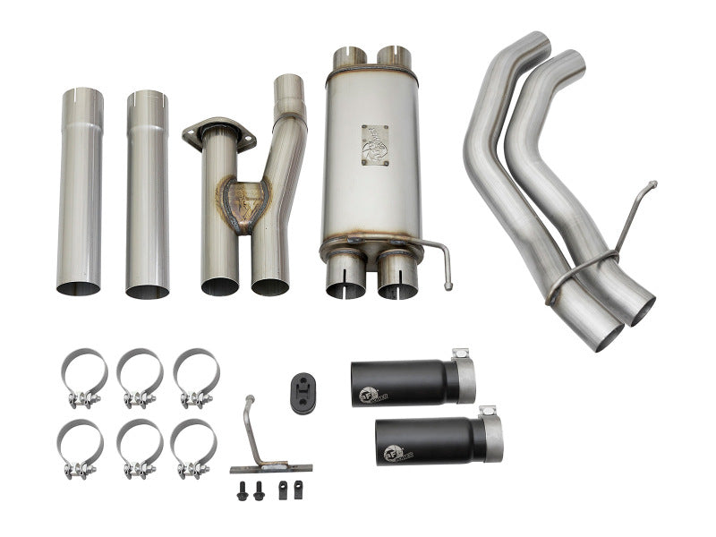 aFe POWER Rebel Series 3in 409 SS Cat Back Exhaust w/ Black Tips 17 Ford F-150 Raptor V6-3.5L - Burkken Auto Parts