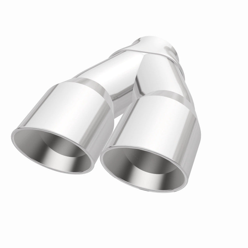 MagnaFlow Double Wall 3in Dual Round Polished Tip 2.25in Inlet - Burkken Auto Parts