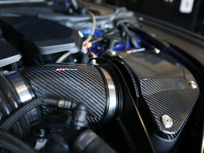 aFe Black Series Stage-2 Carbon Fiber Cold Air Intake System w/ Pro DRY S Media - 18-19 BMW M5 (F90) - Burkken Auto Parts