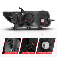 ANZO 2008-2010 Scion Xb Projector Headlights w/ Halo Black - Burkken Auto Parts