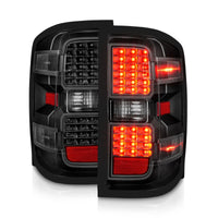 ANZO 15-19 Chevy Silverado 2500HD/3500HD (Factory Halogen Only) LED Tail Lights Black w/Clear Lens - Burkken Auto Parts