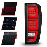 ANZO 19-23 GMC Sierra 1500/2500HD/3500HD Smoke Black Replacement Full LED Bar Tail Light - Burkken Auto Parts