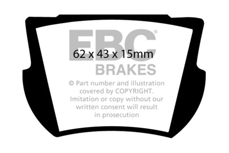 EBC 66-74 Lotus Elan 1.6 Greenstuff Rear Brake Pads - Burkken Auto Parts