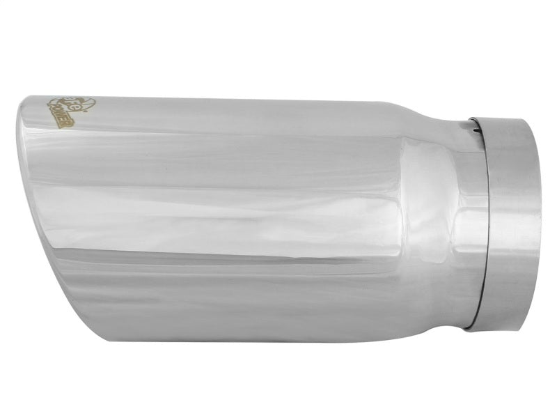 aFe Universal Bolt On Exhaust Tip Polished 5in Inlet x 6in Outlet x 12in Long - Burkken Auto Parts