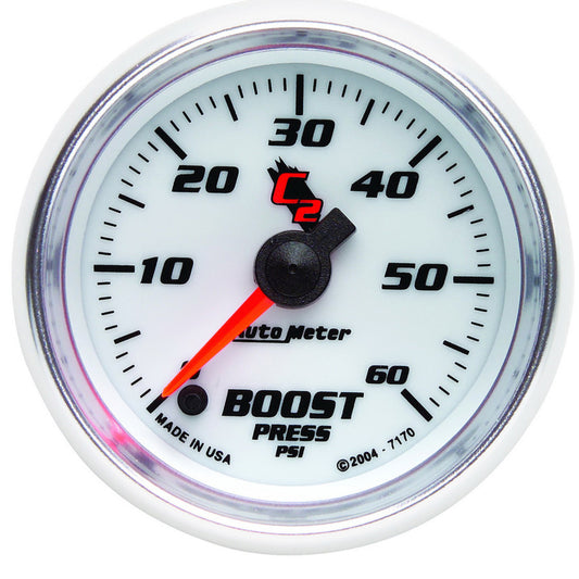 AutoMeter Gauge Boost 2-1/16in. 60PSI Digital Stepper Motor C2 - Burkken Auto Parts