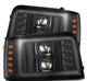 AlphaRex 92-96 Ford F-Series/Bronco PRO-Series Proj Headlights Alpha-Blk w/Seq. Sig & DRL - Burkken Auto Parts