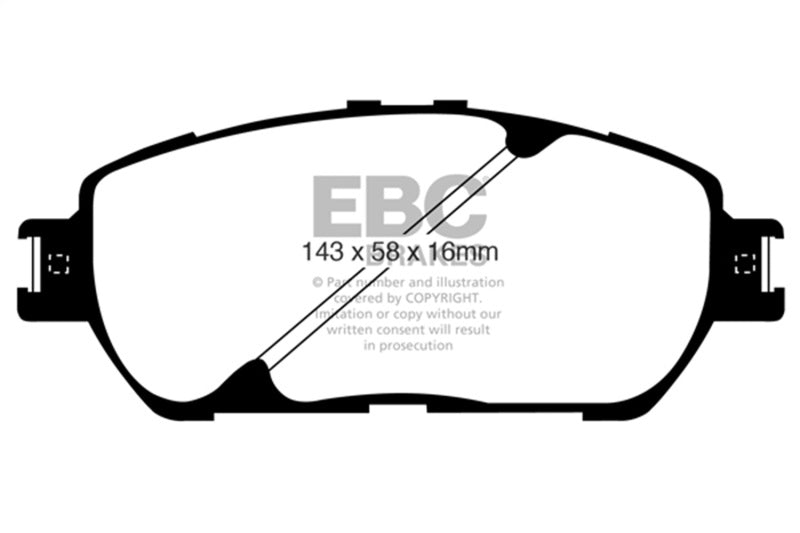EBC 02-03 Lexus ES300 3.0 Greenstuff Front Brake Pads - Burkken Auto Parts