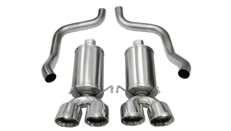 Corsa 2009-2013 Chevrolet Corvette C6 6.2L V8 Polished Xtreme Axle-Back Exhaust - Burkken Auto Parts