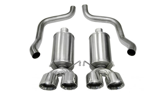 Corsa 2009-2013 Chevrolet Corvette C6 6.2L V8 Polished Xtreme Axle-Back Exhaust - Burkken Auto Parts
