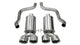 Corsa 2009-2013 Chevrolet Corvette C6 6.2L V8 Polished Xtreme Axle-Back Exhaust - Burkken Auto Parts