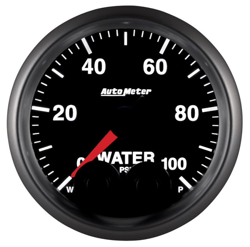 AutoMeter Gauge Water Press 2-1/16in. 100PSI Stepper Motor W/Peak & Warn Elite - Burkken Auto Parts