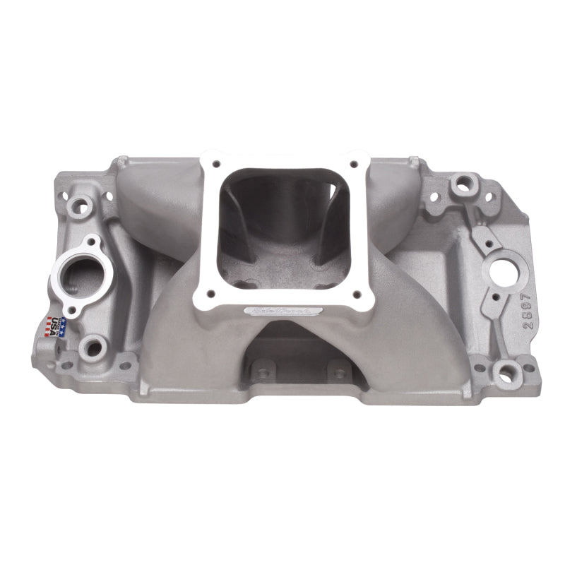 Edelbrock Manifold BBC Super Victor 632 Tall Deck Conventional Rect Port Heads - Burkken Auto Parts