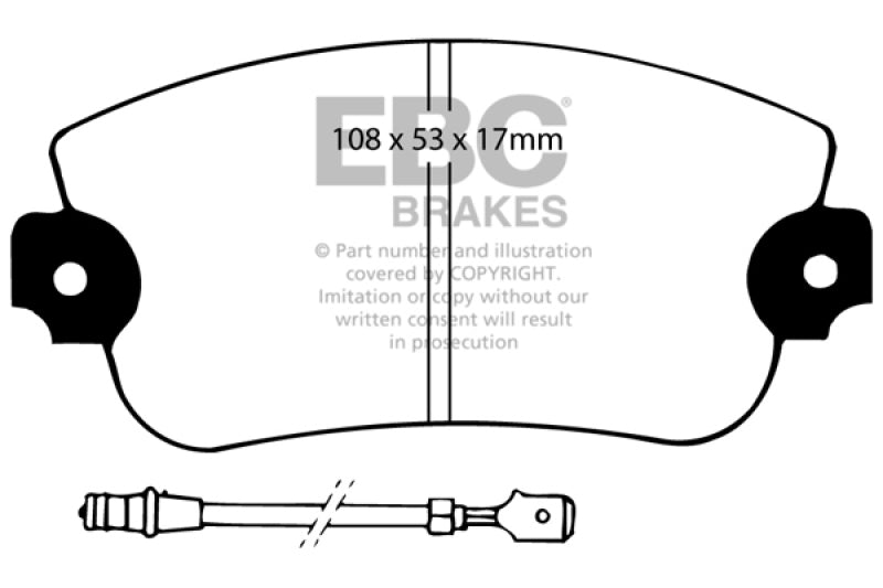 EBC 75-81 Lancia Beta 1.8L Greenstuff Front Brake Pads - Burkken Auto Parts