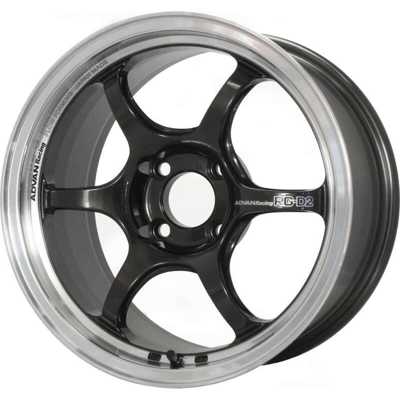 Advan RG-D2 15X8.0 / +35 / 4-100 / Machining & Black Gunmetallic - Burkken Auto Parts