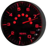 Autometer Spek-Pro Gauge Tachometer 5in 8K Rpm W/Shift Light & Peak Mem Black/Black - Burkken Auto Parts