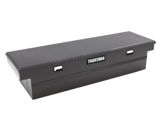 Tradesman Aluminum Single Lid Cross Bed Truck Tool Box (63in.) - Black - Burkken Auto Parts
