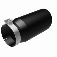 MagnaFlow Tip Stainless Black Coated Single Wall Round Single Outlet 6in Dia 5in Inlet 13in L - Burkken Auto Parts
