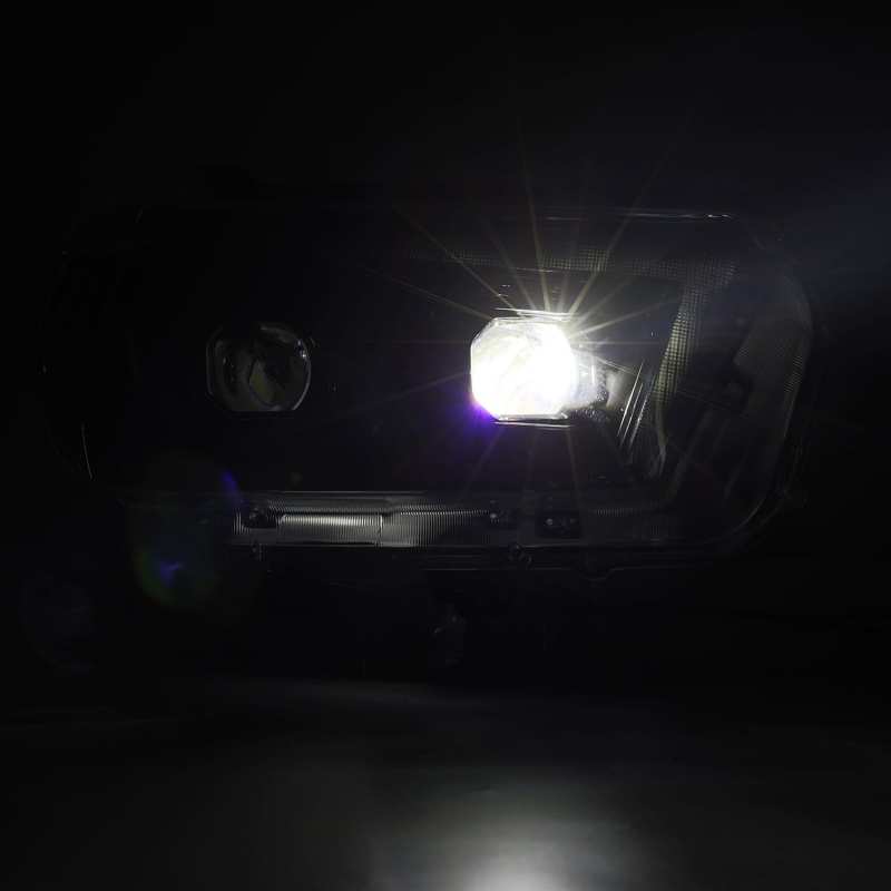 AlphaRex 10-13 Toyota 4Runner LUXX LED Proj Headlights Plank Style Alpha Black w/Seq Signal/DRL - Burkken Auto Parts