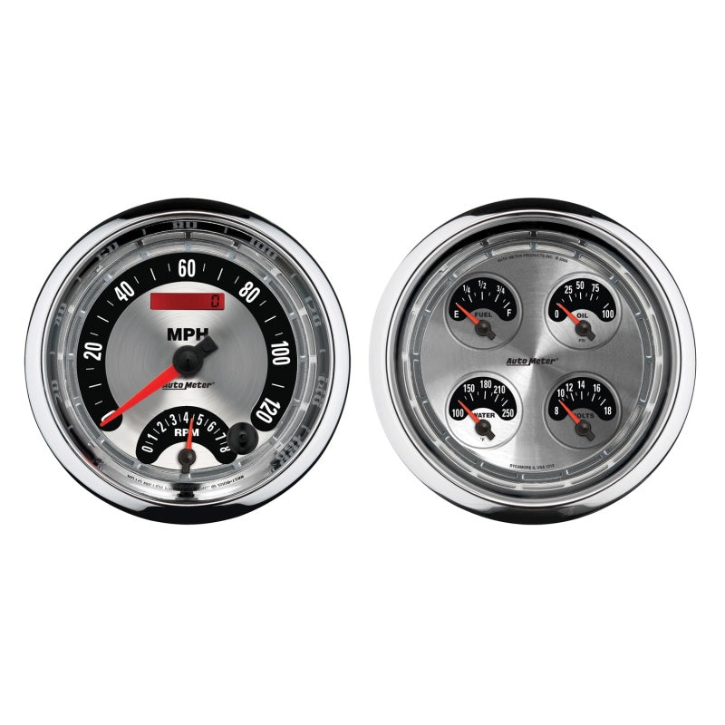 Autometer 5inch Kit Box - Tach Speedo Combo / Oil Pressure / Water Temp / Volt / Fuel Leve - Burkken Auto Parts