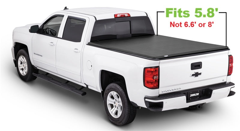 Tonno Pro 14-19 Chevy Silverado 1500 5.8ft Fleetside Tonno Fold Tri-Fold Tonneau Cover - Burkken Auto Parts