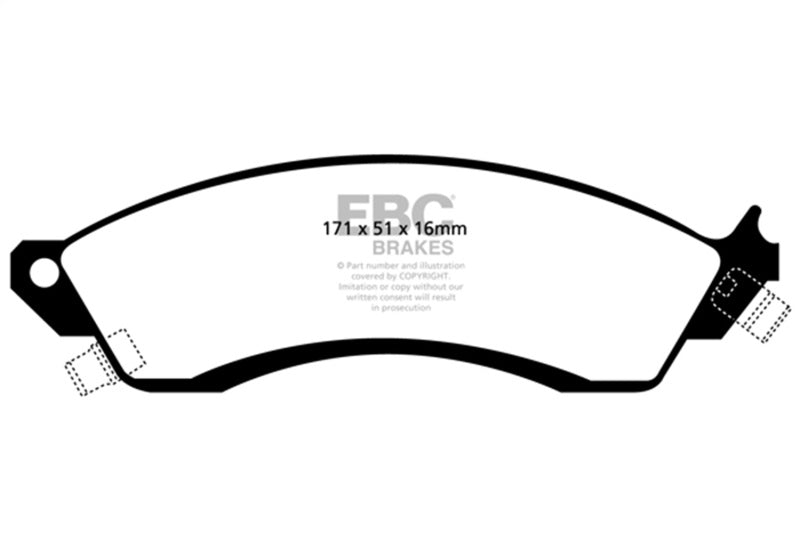 EBC 85-88 Chevrolet Camaro (3rd Gen) 2.8 (Performance Package) Greenstuff Front Brake Pads - Burkken Auto Parts