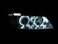 ANZO 2006-2008 BMW 3 Series E90-E91 Projector Headlights w/ Halo w/ LED Bar Chrome (CCFL) - Burkken Auto Parts