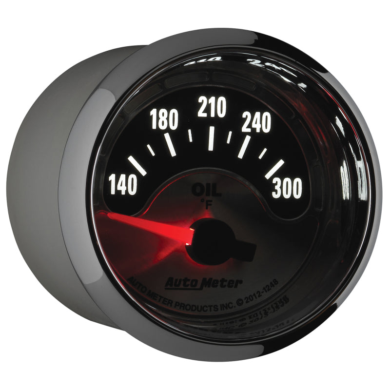 Autometer American Muscle 2-1/16in Short Sweep Electric 140-300 Deg F Oil Temp Gauge - Burkken Auto Parts