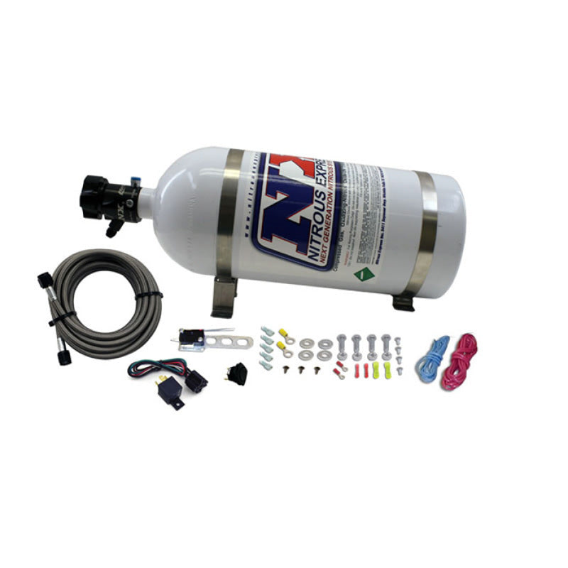 Nitrous Express 8 Cyl Nozzle System Complete (Incl 10lb Bottle Brackets Feedline & Elec) - Burkken Auto Parts