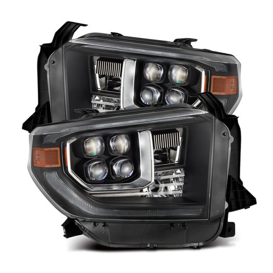 AlphaRex 14-21 Toyota Tundra NOVA-Series LED Proj Headlights Blk w/Actv Light & Seq. Sig + DRL - Burkken Auto Parts