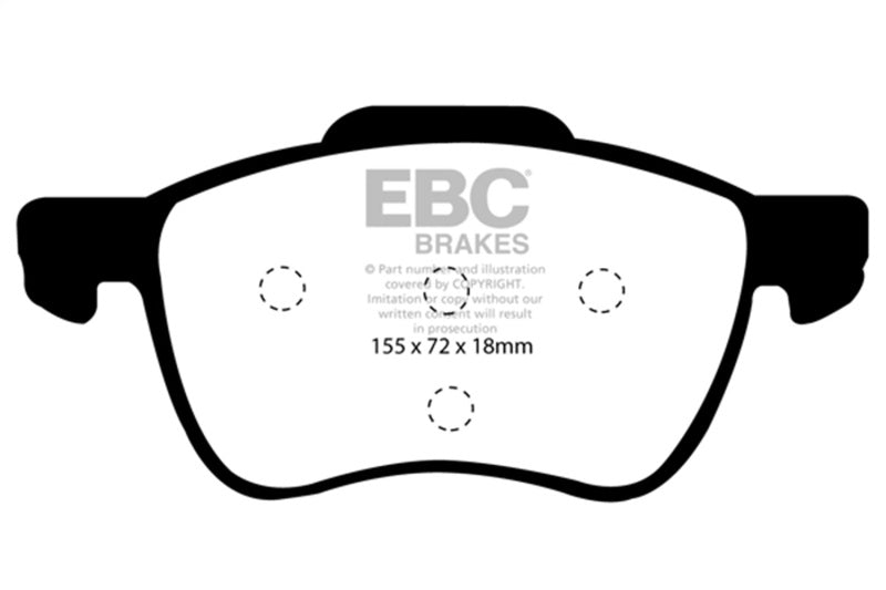EBC 01-05 Volvo S60 2.3 Turbo T5 Greenstuff Front Brake Pads - Burkken Auto Parts