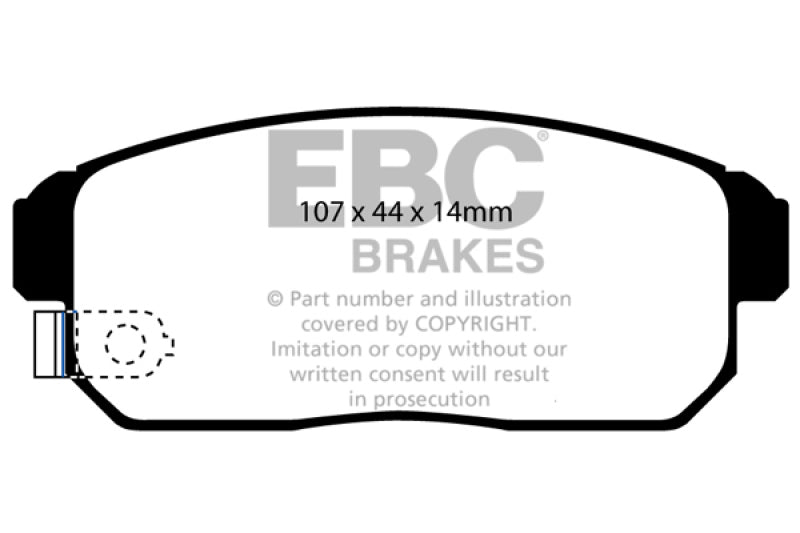 EBC 02-03 Infiniti G20 2.0 Redstuff Rear Brake Pads - Burkken Auto Parts