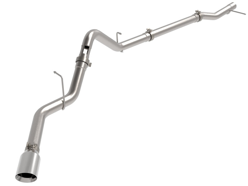 aFe 23-24 GM Trucks L6 Large Bore-HD 3 IN 409 Stainless Steel DPF-Back Exhaust System w/Polished Tip - Burkken Auto Parts