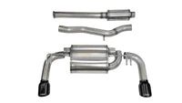Corsa 2008-2015 Mitsubishi Lancer Evolution X Sedan 2.0L Black Sport Dual Rear Cat-Back Exhaust - Burkken Auto Parts