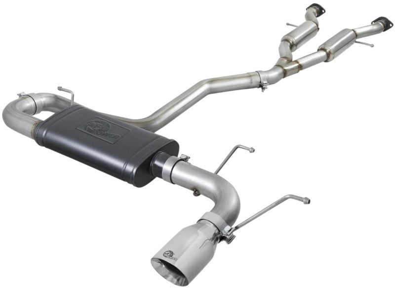 aFe Large Bore HD 3in 304 SS Cat-Back Exhaust w/ Polished Tips 14-19 Jeep Grand Cherokee V6-3.6L - Burkken Auto Parts