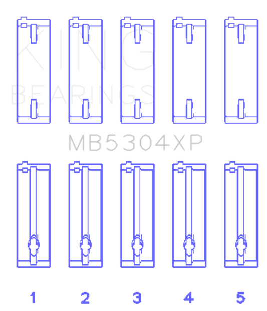 King Engine Bearings Mazda B6/B6-T/ZM/B3/B5 Main Bearing Set - Size STD