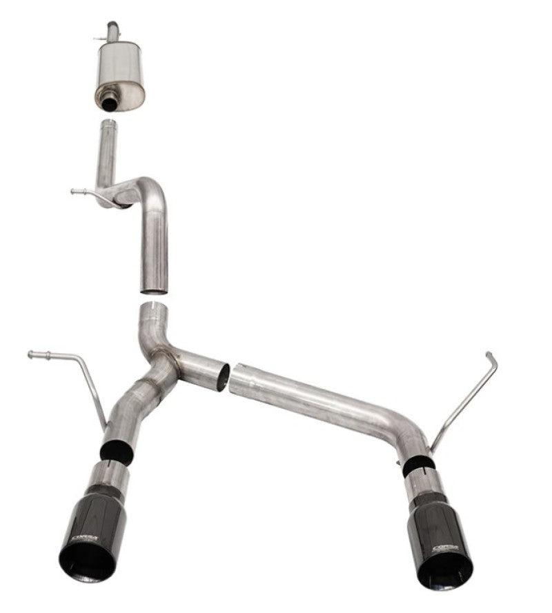 Corsa 2007-2018 Jeep Wrangler JKU 3.6L Sport 2.75in Cat-Back Exhaust w/ Single 4in Black Tips - Burkken Auto Parts