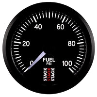 Autometer Stack 52mm 0-100 PSI 1/8in NPTF Male Pro Stepper Motor Fuel Pressure Gauge - Black - Burkken Auto Parts