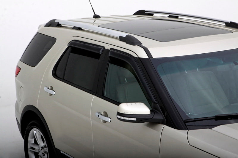 AVS 11-18 Ford Explorer Ventvisor Outside Mount Window Deflectors 4pc - Smoke - Burkken Auto Parts