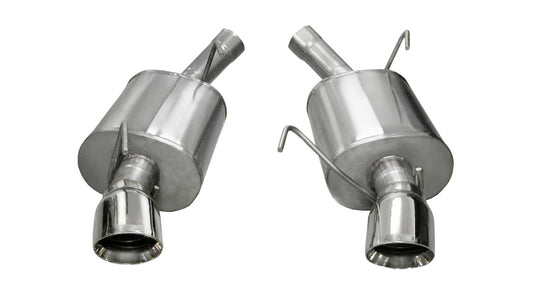 Corsa 2005-2010 Ford Mustang Shelby GT500 5.4L V8 Polished Sport Axle-Back Exhaust - Burkken Auto Parts