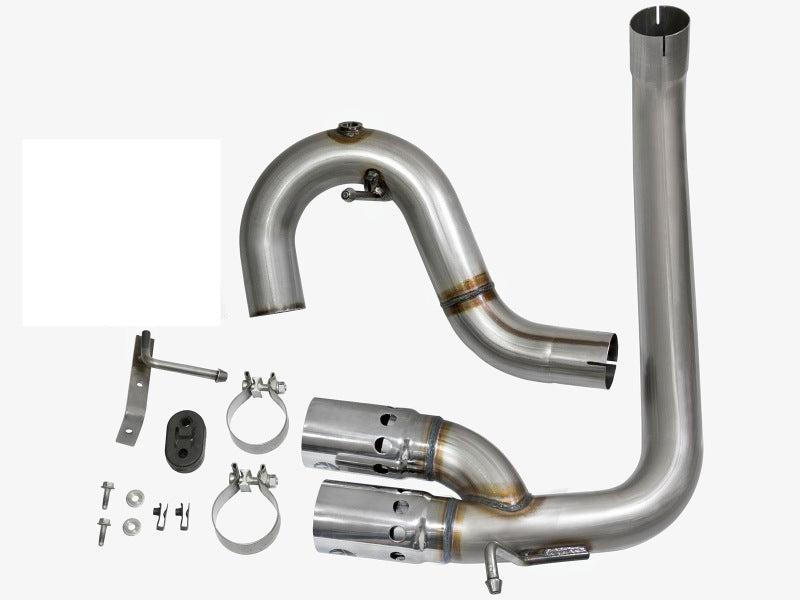 aFe Rebel Series DPF-Back 3in Side Exit SS Exhaust w/ IC Polished Tips 2016 GM Colorado/Canyon 2.8L - Burkken Auto Parts