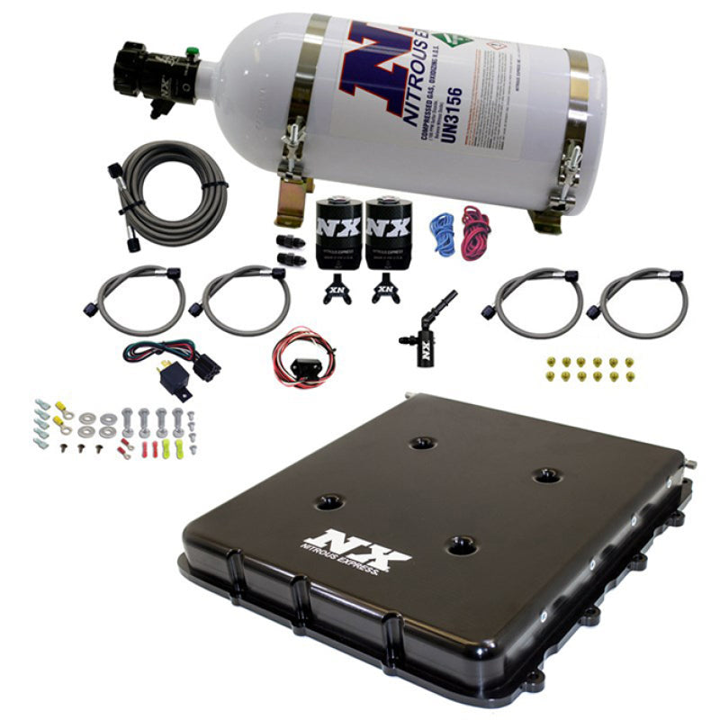 Nitrous Express Nitrous Kit w/Billet LT4 Supercharger Lid w/10lb Bottle - Burkken Auto Parts