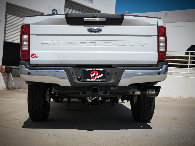 aFe Apollo GT Series 3-1/2in 409 SS Axle-Back Exhaust 17-20 Ford F-250/F-350 Black Tips w/o Muffler - Burkken Auto Parts