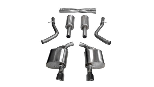Corsa 2017-2020 Dodge Charger 5.7L V8 Xtreme Cat-Back Dual Rear Exit w/4.5in Black Tips - Burkken Auto Parts