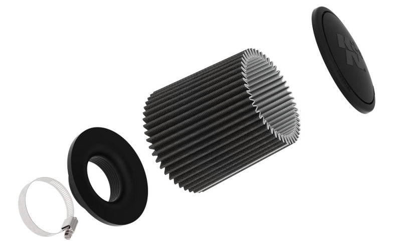 K&N Universal Round Clamp-On Air Filter 3in ID 9in Height 6in Base OD 5.25 Top OD - Burkken Auto Parts