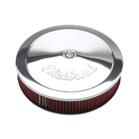 Edelbrock Air Cleaner Pro-Flo Series Round 14 In Diameter Cloth Element Chrome - Burkken Auto Parts