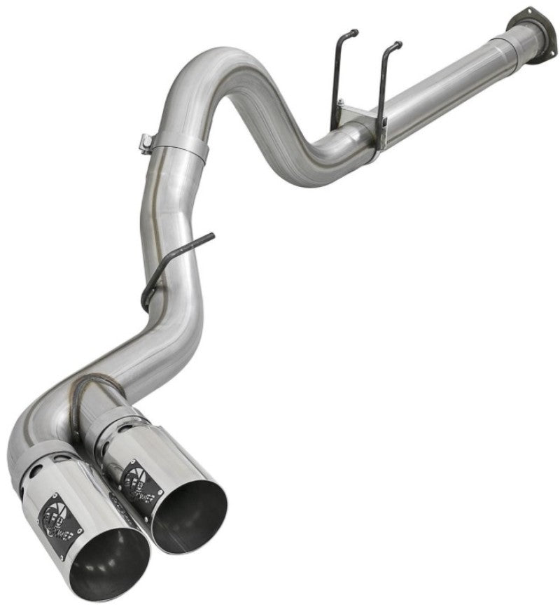 aFe Power 11-14 Ford F250/F350 6.7L Diesel Rebel XD 4in 409 SS DPF-Back Exhaust System - Pol Tips - Burkken Auto Parts