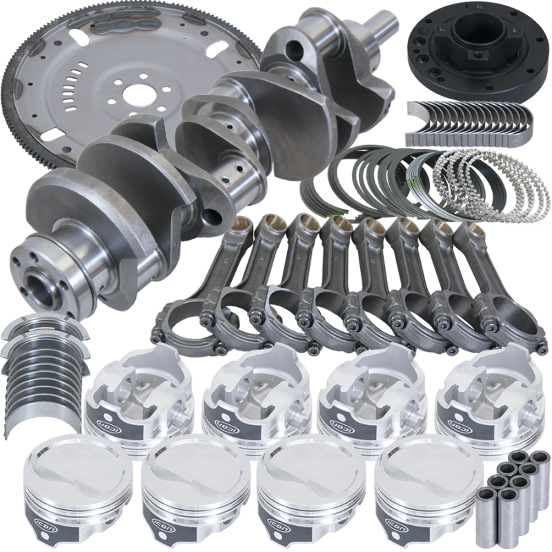 Eagle Ford 302 3.000in Crank 5.090in I-Beam Rods 4.030in Pistons 164 Tooth FP Balanced Assembly - Burkken Auto Parts