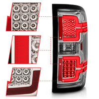 ANZO 2014-2018 Chevy Silverado 1500 LED Taillights Chrome - Burkken Auto Parts