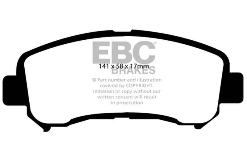 EBC 14+ Nissan Juke 1.6 Turbo Nismo RS Greenstuff Front Brake Pads - Burkken Auto Parts