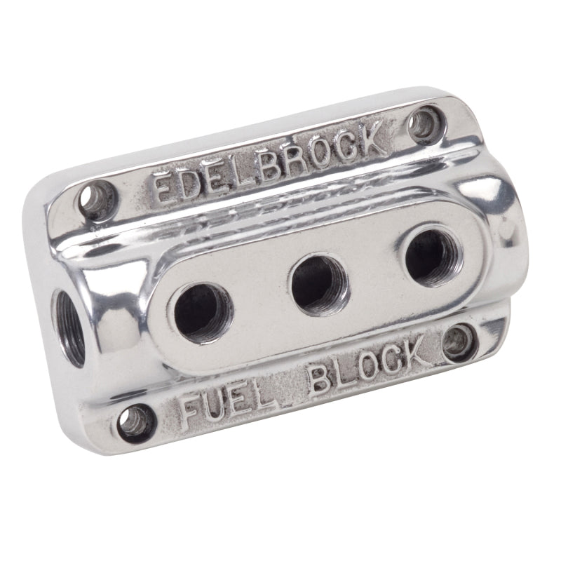 Edelbrock Fuel Block Triple Polished - Burkken Auto Parts